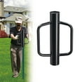 thumbnail image 1 of FENHRTVM Fence Post Driver 12 LB Heavy Duty Black Post Pounde with Handle for U Fence Post Wooden Post, 1 of 6