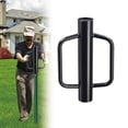 thumbnail image 1 of FENHRTVM Fence Post Driver 12 LB Heavy Duty Black Post Pounde with Handle for U Fence Post Wooden Post, 1 of 6