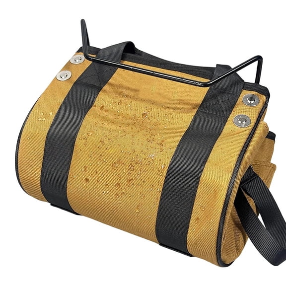 Ladder Tool Bag, Heavy Duty 1200D Oxford Cloth Storage Pouch with Reinforced Hooks, Waterproof Multi-Pocket Organizer for A-Frame Ladders and Household Tools