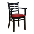 thumbnail image 1 of Ladderback Arm Chair in Black, 1 of 2