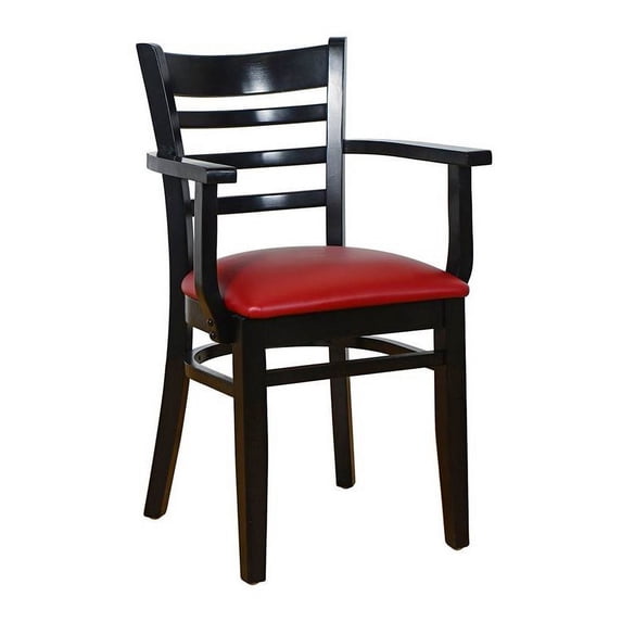 Ladderback Arm Chair in Black