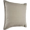 thumbnail image 1 of Laddha Home Designs 24" Brown Square Throw Pillow with Embroidered Edges, 1 of 4