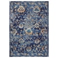 thumbnail image 1 of Laddha Home Designs 4' x 6' Blue and Brown Floral Rectangular Area Throw Rug, 1 of 9
