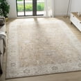 thumbnail image 1 of Laddha Home Designs 7.75' x 10' Bordered Damask Area Throw Rug - Brown and Cream, 1 of 7