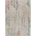 thumbnail image 1 of Laddha Home Designs 7.75' x 9.5' Beige and Pink Abstract Arrows Rectangular Area Throw Rug, 1 of 7