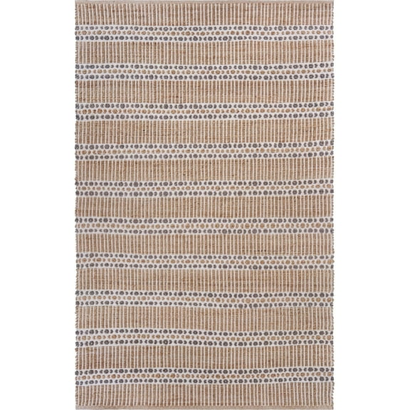 Laddha Home Designs 7.75' x 9.75' Brown and Gray Hand Woven Rectangular Area Throw Rug