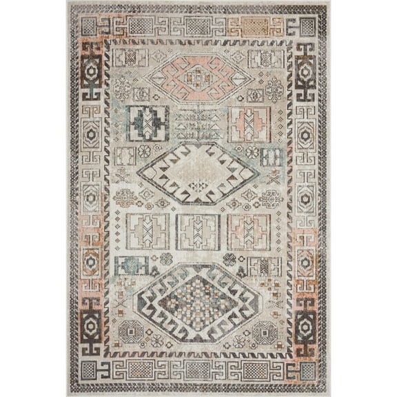 Laddha Home Designs 7.75' x 9.75' Brown and Green Southwestern Rectangular Outdoor Area Throw Rug