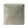 thumbnail image 1 of Laddha Home Designs Abstract Geometric Square Pouf Ottoman - 18" - Beige and Ivory, 1 of 4