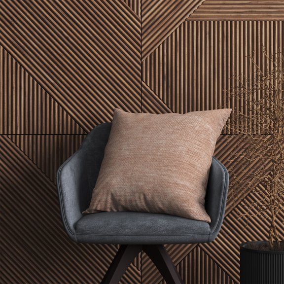 Laddha Home Designs Power-Loomed Solid Square Throw Pillow Cover - 20" - Beige