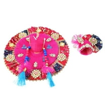 Laddu Gopal Dress Cloth Bhagwan Poshak of God Bal Gopal Kanha Kanhaiya Dev Vastra for Metal Idol Statue for Indian Traditional Holi Festival of Colours Decor(Size:- 3-5 No.Dia- 10")(Purple)