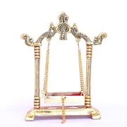 Laddu Gopal Jhulla Palana Metal Gold Plated for Your kanha Metal Krishna jhulla palna Religious Gift Article.