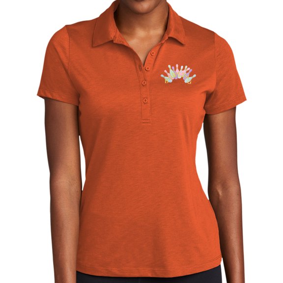 Ladie's Bowling Arch Moisture-Wicking Performance Polo Shirt, XL Texas Orange