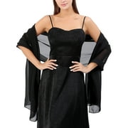 Ladiery Women Chiffon Shawls and Wraps for Evening Dresses, Elegant Soft Sheer Chiffon Stole Bride Wedding Scarf
