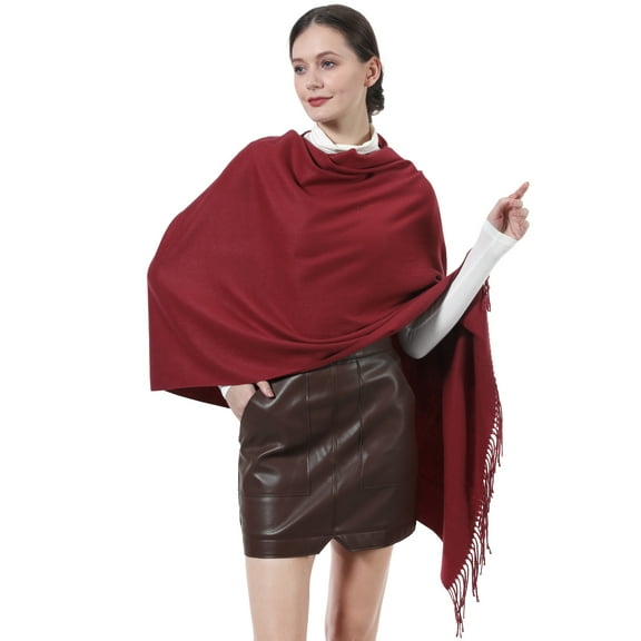 Ladiery Women's Plush Soft Scarf Wrap - Cozy Lightweight Shawl for Commute & Travel, Oversized Solid Color for Spring & Fall, 78x27 Inches