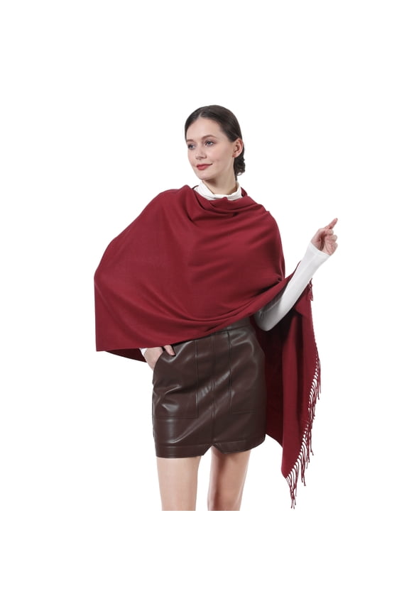 Women's Plush Soft Scarf Wrap - Cozy Lightweight Shawl for Commute & Travel, Oversized Solid Color for Spring & Fall, 78x27 Inches