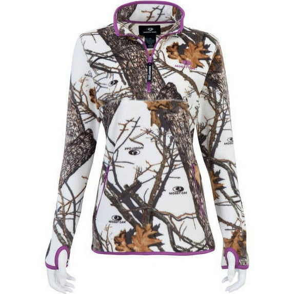 Ladies 1/2 Zip Micro Fleece with Stylish Camo Designs