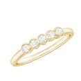 thumbnail image 1 of Rosec Jewels Ladies 1/4 CT Diamond Promise Ring, Diamond Five Stone Ring, Round Shape Diamond Ring, Bezel Set Diamond Ring, 14K Yellow Gold, US 7.50, 1 of 9