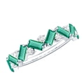 thumbnail image 1 of Rosec Jewels Baguette Lab Grown Emerald Half Eternity Ring - AAAA Quality - Emerald Diamond Ring - Ready to Gift for Women, 18K White Gold, US 11.00, 1 of 8