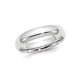 thumbnail image 1 of Gem & Harmony Ladies 10K White Gold 5mm Polished Wedding Band Ring for Women, 1 of 6