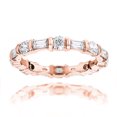 thumbnail image 1 of Ladies 14K Baguette and Round Natural Diamond Eternity Band (Rose Gold Size 8), 1 of 1
