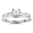 thumbnail image 1 of Ladies 14K Natural 0.9 Ctw Diamond Designer Engagement Ring For Her (White Gold Size 9), 1 of 3