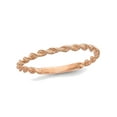 thumbnail image 1 of Gem & Harmony Ladies 14K Rose Pink Gold Polished Twisted Rope Ring Band (1.6mm) for Women, 1 of 5