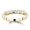thumbnail image 1 of Ladies 14K Thin Designer Five Stone Natural Diamond Wedding Band (Yellow Gold Size 5), 1 of 2