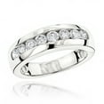 thumbnail image 1 of Ladies 14K Womens Natural 0.5 Ctw Clear Diamonds Wedding Ring For Her (White Gold Size 11), 1 of 3