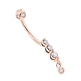 thumbnail image 1 of Ladies 14k Upscale Body Jewelry Piece Natural 0.4 Ctw Diamond Belly Ring For Her (Rose Gold), 1 of 1