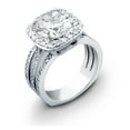 thumbnail image 1 of Ladies 14kt white gold engagement ring 0.90 ctw G-VS2 diamonds with 3ct Natural White Sapphire Center, 1 of 4