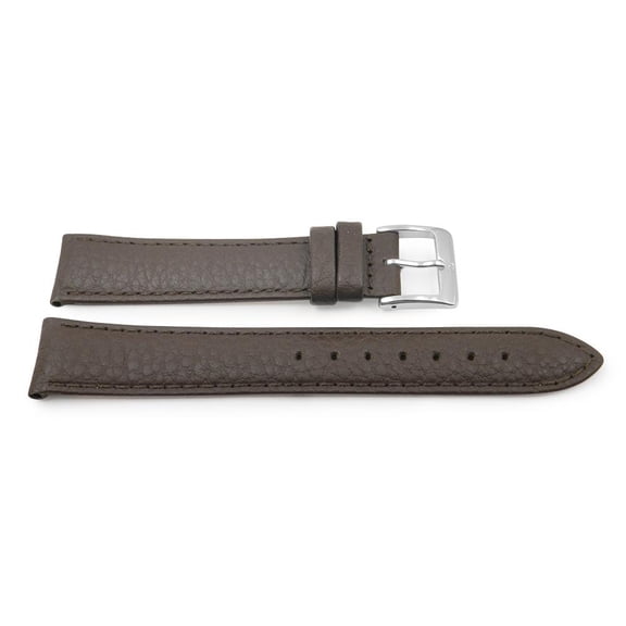 Ladies 16mm Soft Textured Brown Leather Watch Strap