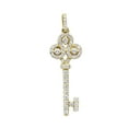 thumbnail image 1 of Ladies 18K Gold Diamond Pendants: Diamond Key Pendant 0.8ctw G-H color (Yellow Gold), 1 of 1