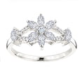 thumbnail image 1 of Ladies 18K Natural Diamond Ring For Her (White Gold Size 6.5), 1 of 3