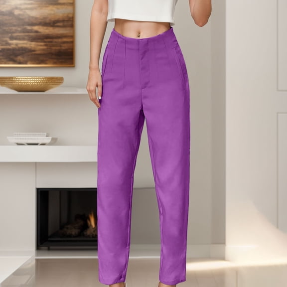 Ladies 2024 Casual Formal High Waisted Pants Slim Slacks plus Size Scrub Pants Knit Pants Women Womens Athletic Yoga Pants 2xl Sweat Pants plus Size plus Size Wide Leg Pants for Women 2x Petite Pants