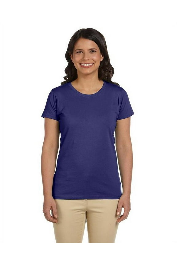Ladies' 4.4 oz.; 100% Organic Cotton Classic Short-Sleeve T-Shirt - BLACK - S(D0102H7ZQ8X.)
