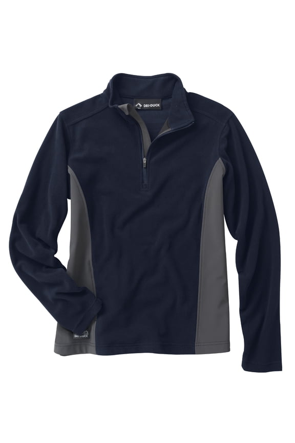 Ladies' 4.5oz 100% Polyester Nano Fleece TM 1/4 Zip Pullover - NAVY - S