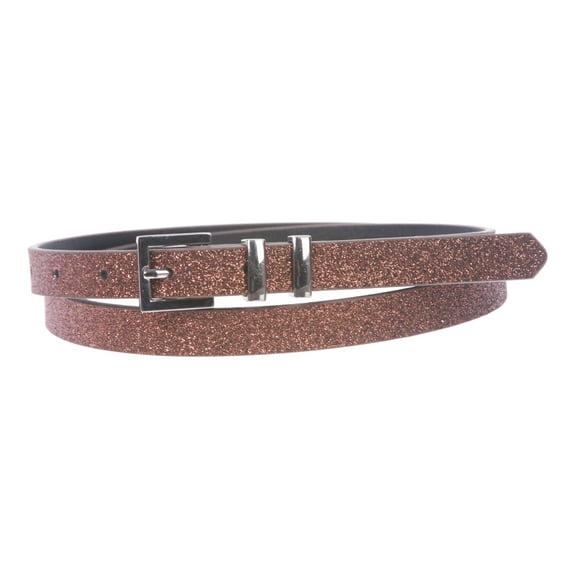 Ladies 5/8" Glitter Dress Skinny Belt