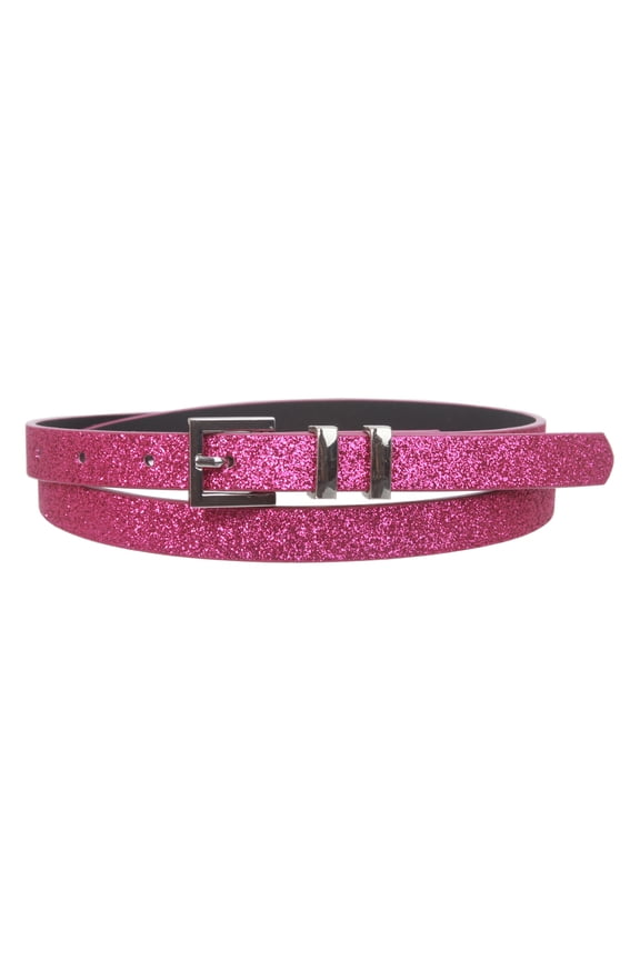Ladies 5/8" Glitter Dress Skinny Belt