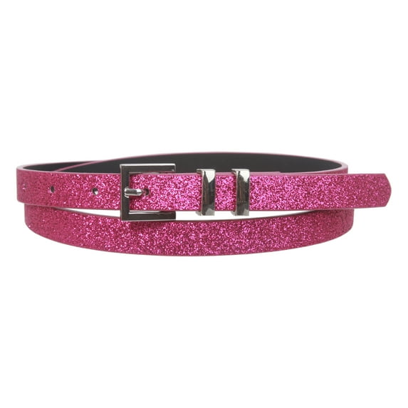 Ladies 5/8" Glitter Dress Skinny Belt
