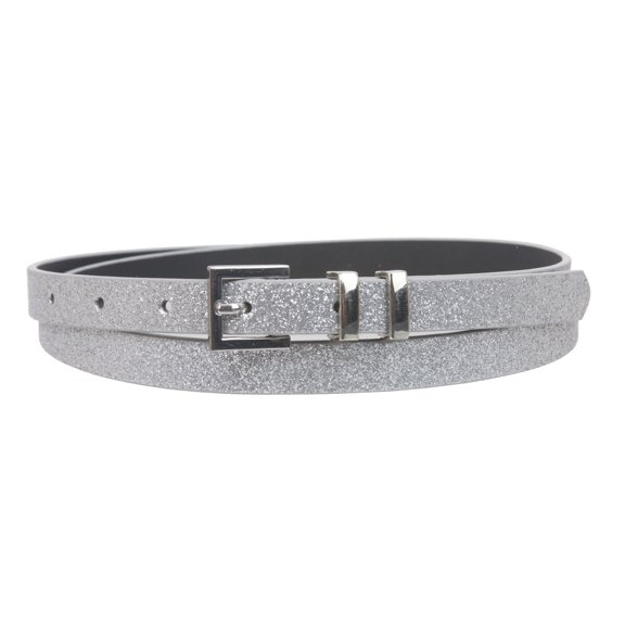 Ladies 5/8" Glitter Dress Skinny Belt