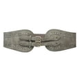 thumbnail image 1 of Ladies 5" Wide High Waist Fashion Double Buckles Stretch Belt, 1 of 3