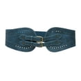 thumbnail image 1 of Ladies 5" Wide High Waist Fashion Double Buckles Stretch Belt, 1 of 3