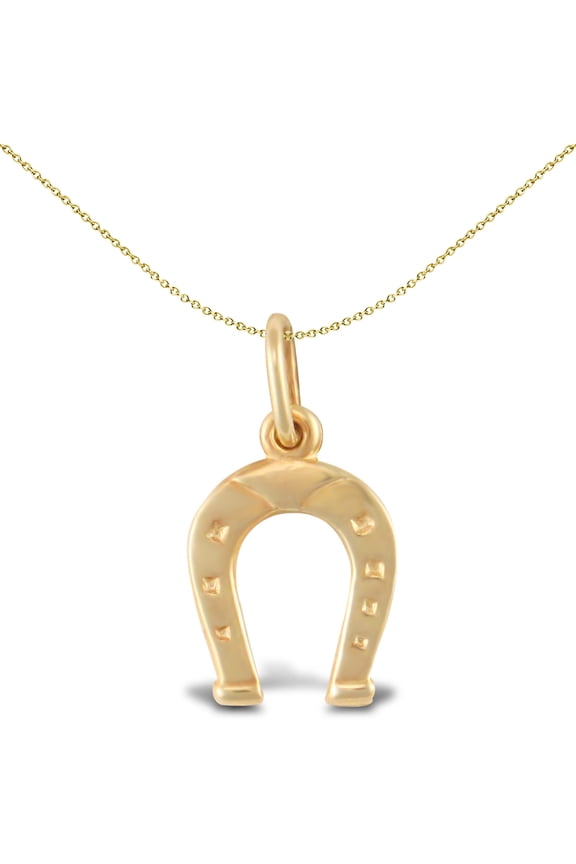 Ladies 9ct Gold Jewelco London Horseshoe Charm Pendant