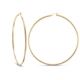 thumbnail image 1 of Ladies 9ct Gold Jewelco London Polished 2mm Hoop Earrings 74mm, 1 of 3