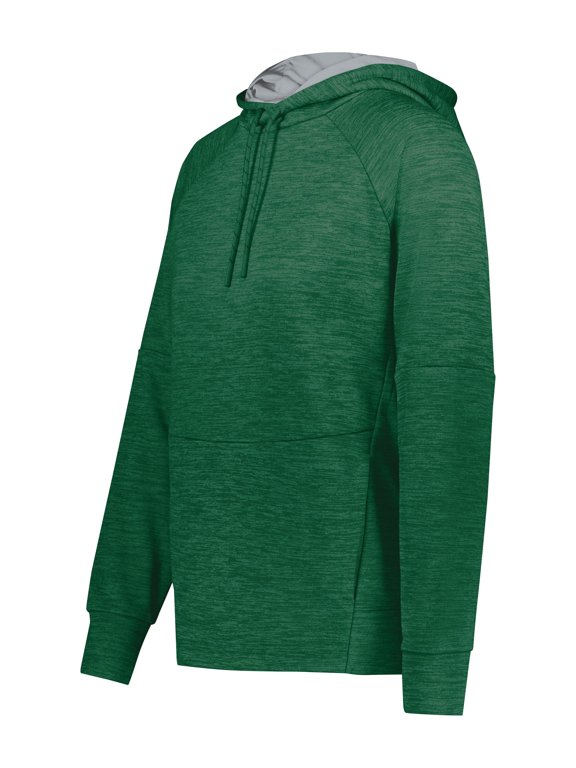 223780.198.2XL Ladies All-Pro Performance Fleece Hoodie, Dark Green Heather & Silver - 2XL