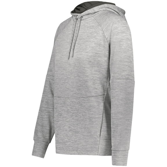 Holloway 223780.05W.2XL Ladies All-Pro Performance Fleece Hoodie, Athletic Grey Heather & Iron - 2XL