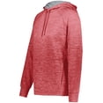 thumbnail image 1 of Holloway 223780.182.2XL Ladies All-Pro Performance Fleece Hoodie, Scarlet Heather & Silver - 2XL, 1 of 1