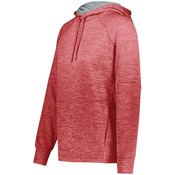 Holloway 223780.182.2XL Ladies All-Pro Performance Fleece Hoodie, Scarlet Heather & Silver - 2XL