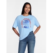 Miss Americana Women's Graphic Cotton Tee with Short Sleeves from Way to Celebrate, Sizes XXS-XXL