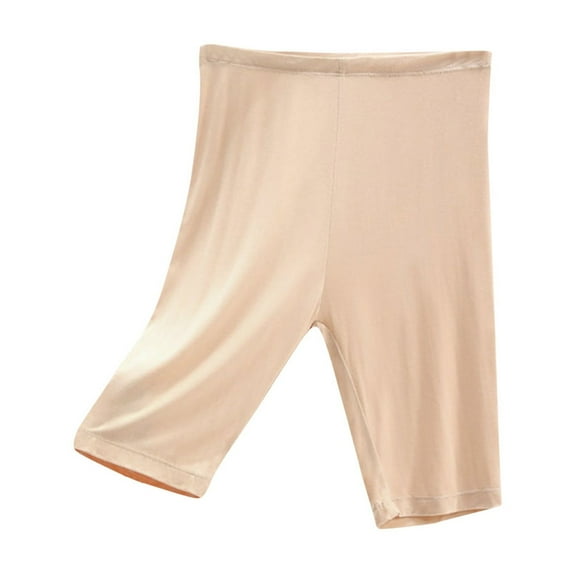 Ladies Anti Chafing Shorts Womens Boxers Underwear Cotton Cycling Shorts Leggings for Under Dresses Beige M